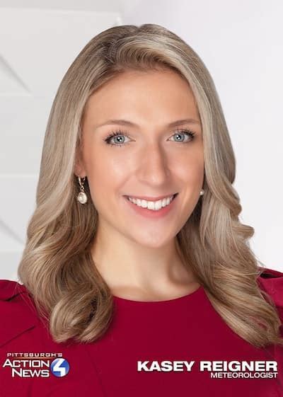 Kasey reigner wtae married - Oct 4, 2021 · Starting Friday, Channel 4 will add a fifth meteorologist: Kasey Reigner, a 23-year-old Franklin native and Penn State University graduate. She will take over weekend mornings for Brian Hutton Jr ... 